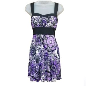 Speechless Floral Purple Cocktail Dress